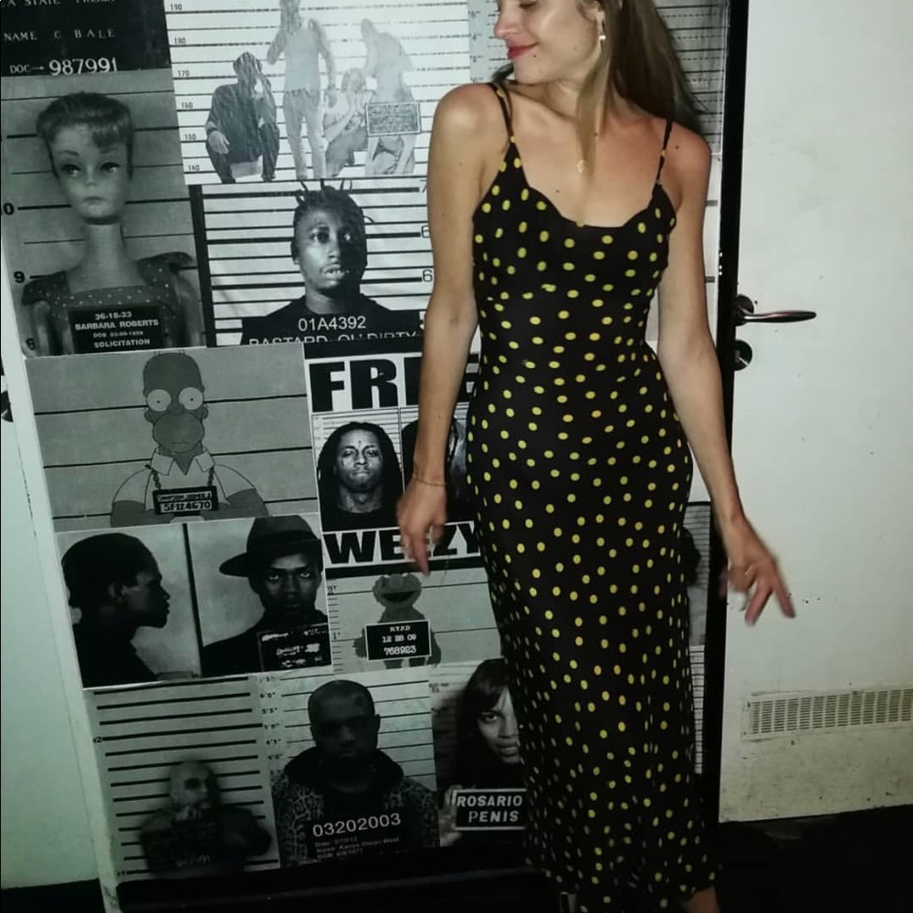 The Iggy Yellow Dot Dress Réalisation Par XS